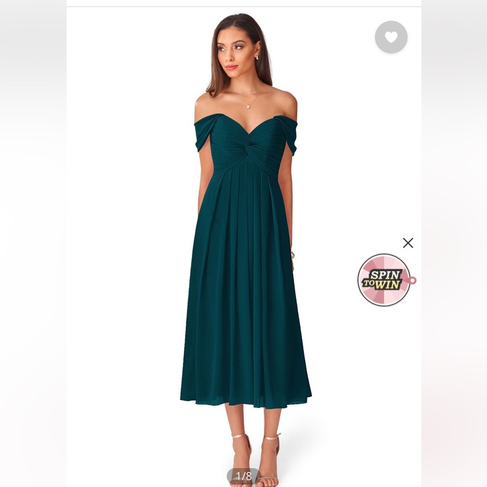 NWT Azazie Vicenta dress in pine size A4. Never worn!